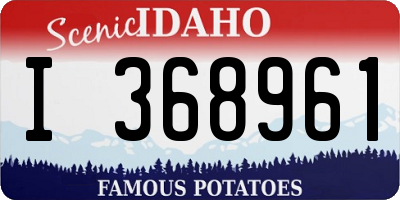 ID license plate I368961
