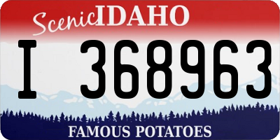 ID license plate I368963