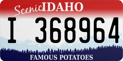 ID license plate I368964