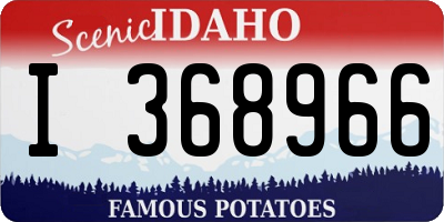 ID license plate I368966
