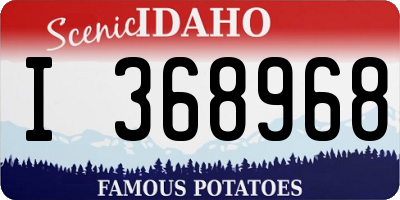 ID license plate I368968