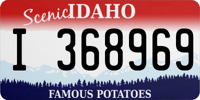 ID license plate I368969