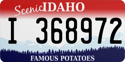 ID license plate I368972