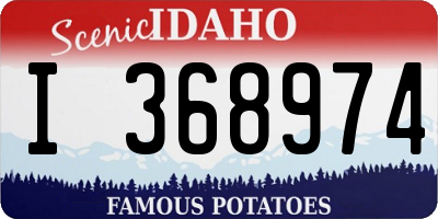 ID license plate I368974