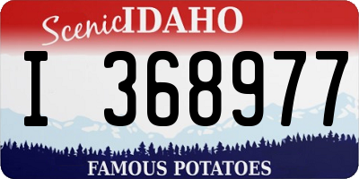 ID license plate I368977