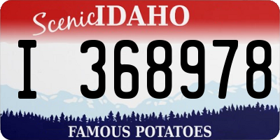 ID license plate I368978