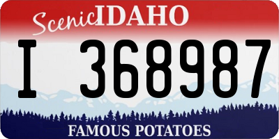 ID license plate I368987