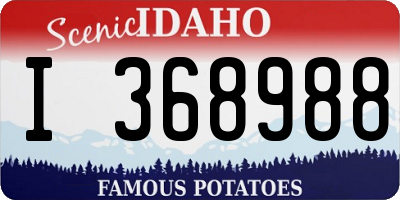 ID license plate I368988