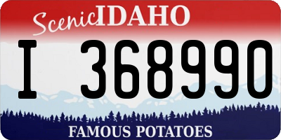 ID license plate I368990