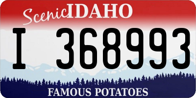 ID license plate I368993