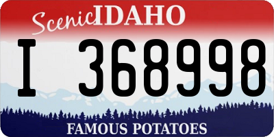 ID license plate I368998