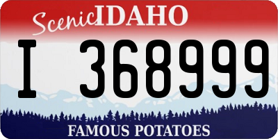ID license plate I368999