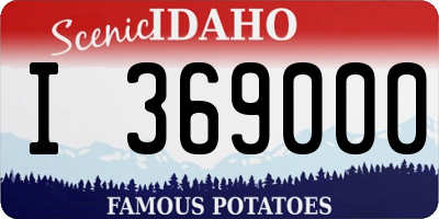 ID license plate I369000