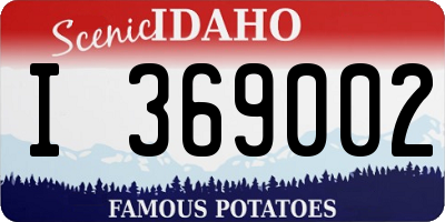 ID license plate I369002