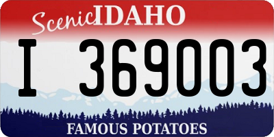 ID license plate I369003