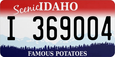 ID license plate I369004