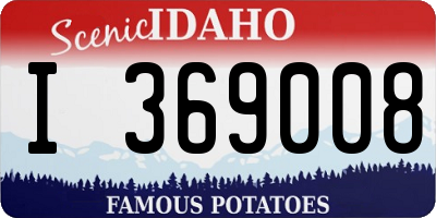 ID license plate I369008