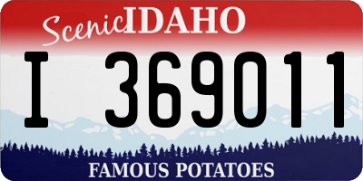 ID license plate I369011