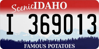 ID license plate I369013
