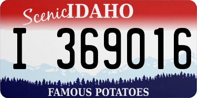 ID license plate I369016
