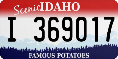 ID license plate I369017