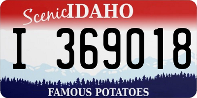 ID license plate I369018