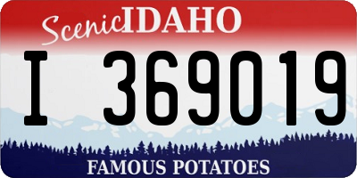 ID license plate I369019