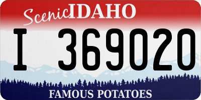 ID license plate I369020