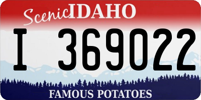 ID license plate I369022