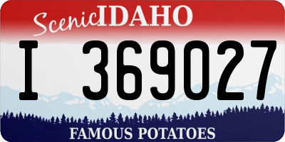 ID license plate I369027