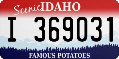 ID license plate I369031