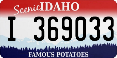 ID license plate I369033