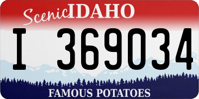 ID license plate I369034