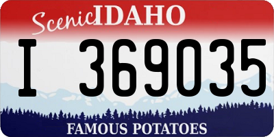 ID license plate I369035