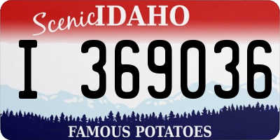 ID license plate I369036