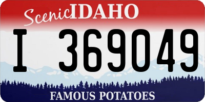 ID license plate I369049