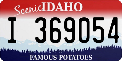 ID license plate I369054