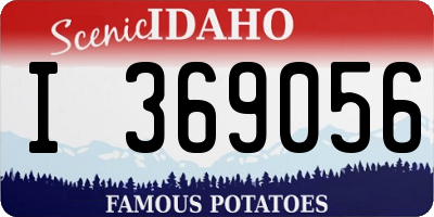 ID license plate I369056