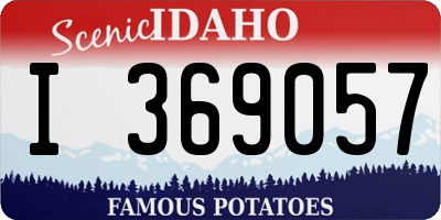 ID license plate I369057