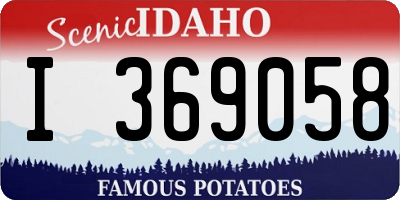 ID license plate I369058