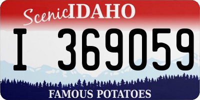 ID license plate I369059