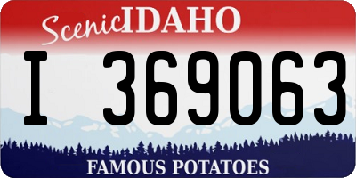 ID license plate I369063