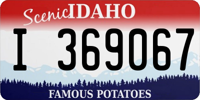 ID license plate I369067