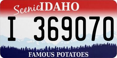 ID license plate I369070
