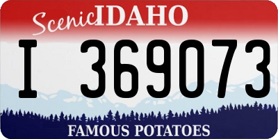 ID license plate I369073