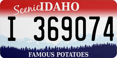 ID license plate I369074