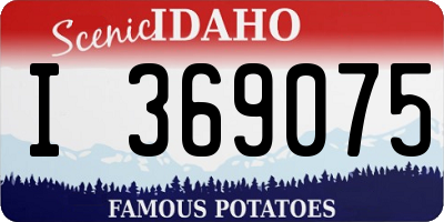 ID license plate I369075