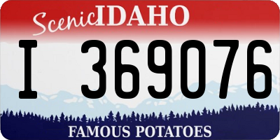 ID license plate I369076
