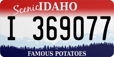 ID license plate I369077