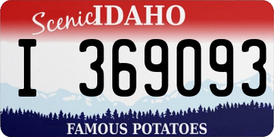 ID license plate I369093
